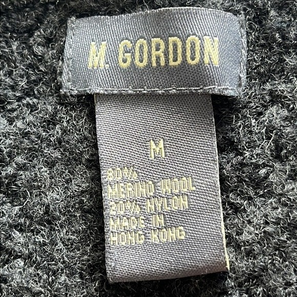 M. Gordon Wool Blend Sweater, Gray, Medium - Picture 6 of 7